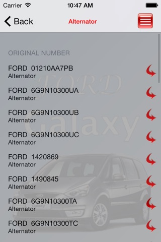 Запчасти Ford Galaxy screenshot 4