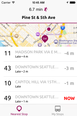 BusMe — Puget Sound Bus Departures screenshot 2