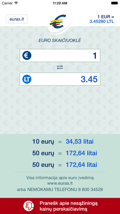 How to cancel & delete Euras.lt skaičiuoklė from iphone & ipad 1