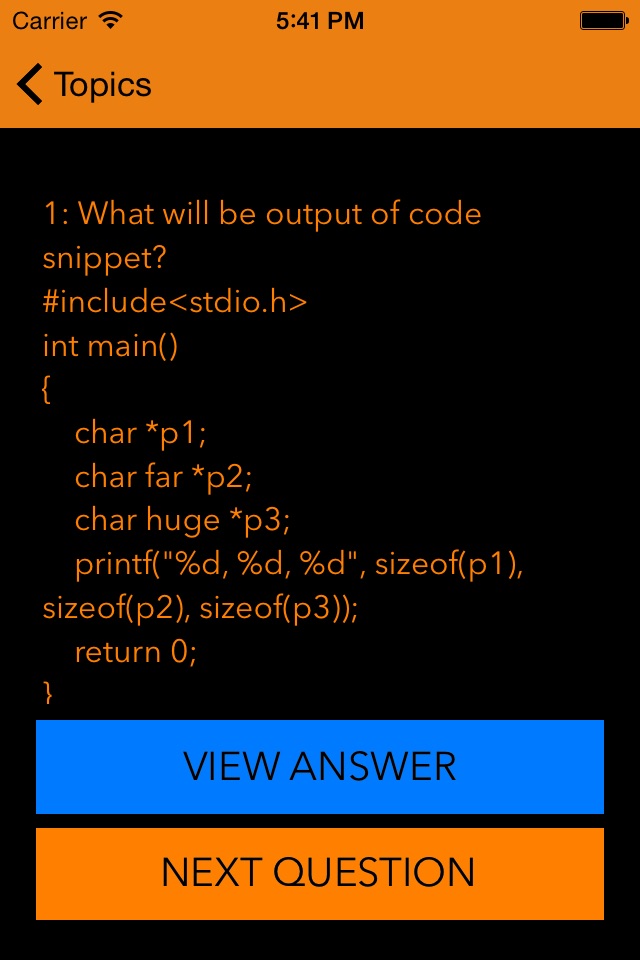 C Questions screenshot 2