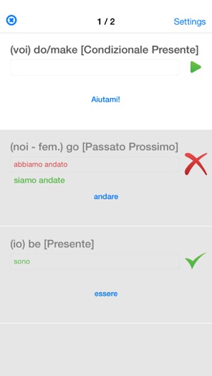 Italian Verb Test Lite(圖2)-速報App