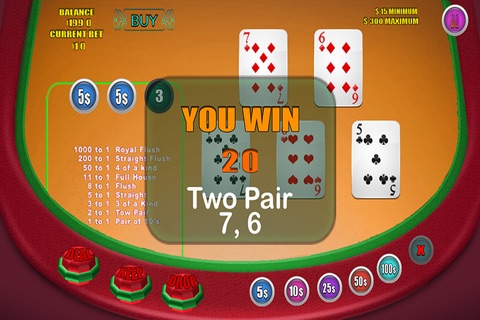Vegas Casino Pro : 5 Cards Poker screenshot 3