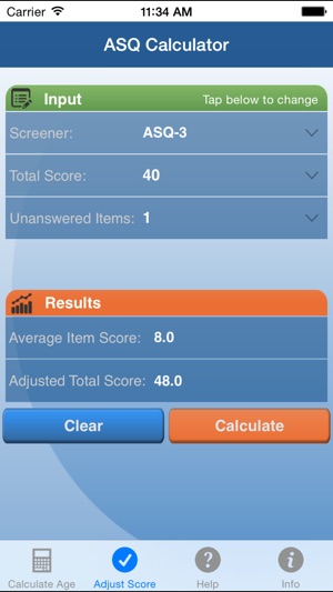 ASQ Age & Adjusted Score Calculator(圖2)-速報App