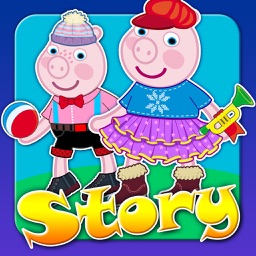 My Interactive Happy Little Pig Story Book Dress Up Time Game - Free App