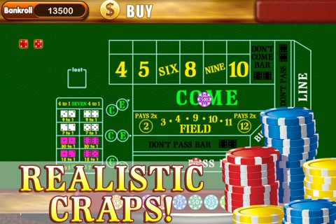 ```Las Vegas``` Craps - Best Free Dice Game screenshot 2