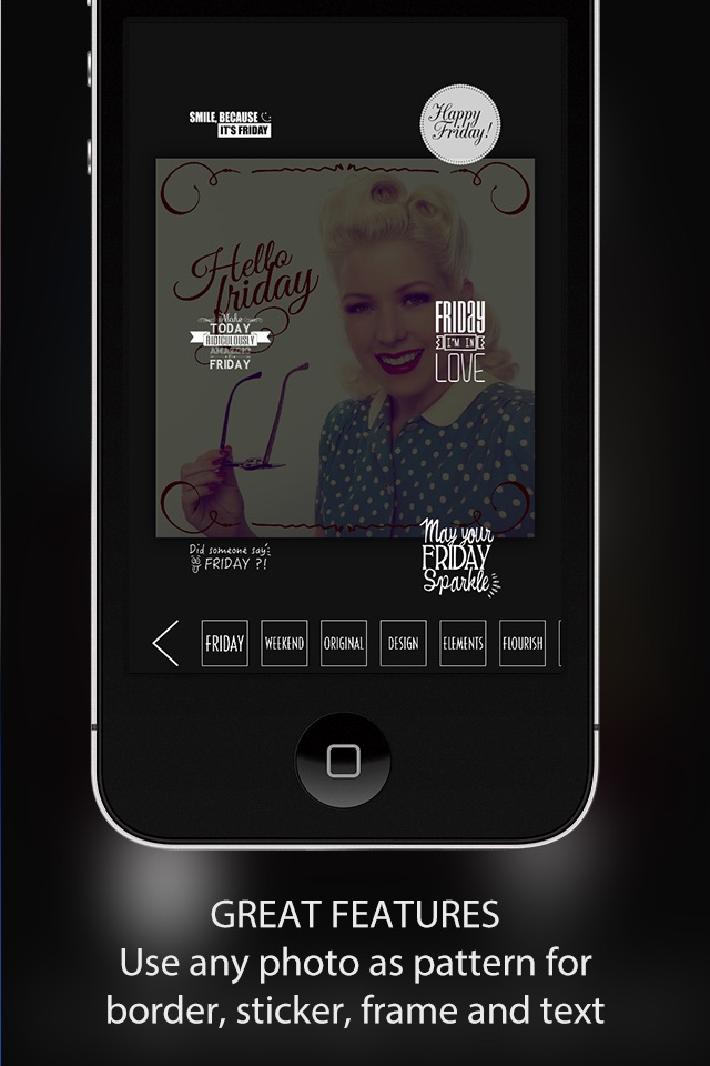 Friday Candy : Best Happy Friday & Weekend Camera - Add sticker and frame over image screenshot 2
