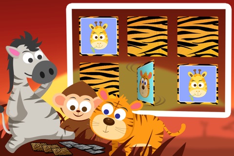 Wildlife Safari Cartoon Memo Puzzle Pro screenshot 3