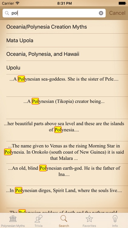 Mythology - Polynesian Edition