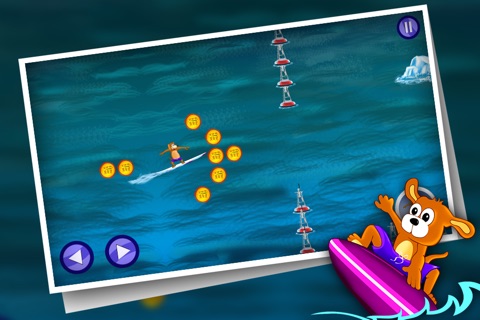 Danger Dog Surf : Vacation Ocean Water Surfing Sport - Gold screenshot 3