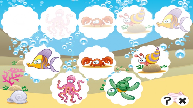 Animal-s Underwater Memo For Kids: Fun Education-al Kids Game