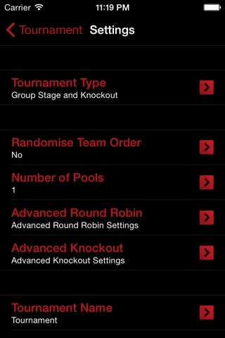 Tournament App screenshot 2