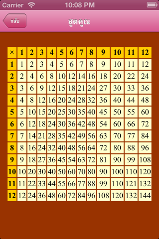 สูตรคูณ (Multiplication Table) screenshot 4