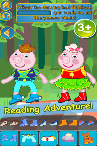 My Interactive Happy Little Pig Story Book Dress Up Time Game - Free App screenshot 3