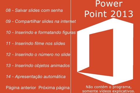 Tutorial for Power Point 2013 Grátis Português screenshot 4
