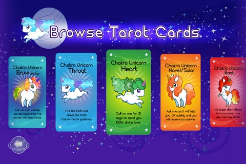 Chakra Unicorns Tarot Cards screenshot 2