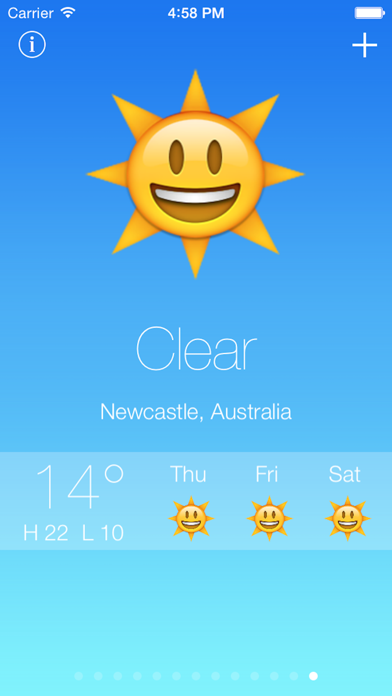 Emoji Weather - Fun emoji and emoticon weather reports and forecastのおすすめ画像1