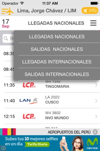 Aeropuertos del Perú .pe screenshot 3