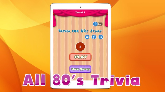 Trivia For 80's Stars - Awesome Guessing Game For Trivia Fan(圖1)-速報App