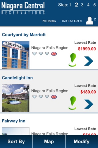 Niagara Central Reservations screenshot 2