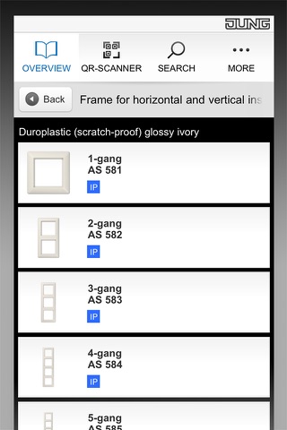 JUNG Catalogue App including QR Code Scanner screenshot 2