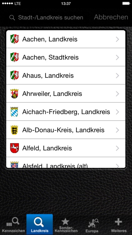 Kennzeichen App