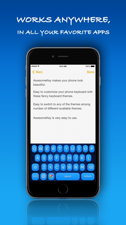 AwesomeKey ™ color theme keyboard for iOS 8