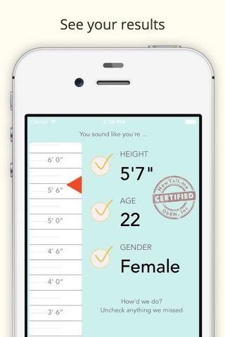 How Tall - Discover your height, age and gender from just your voice screenshot 3