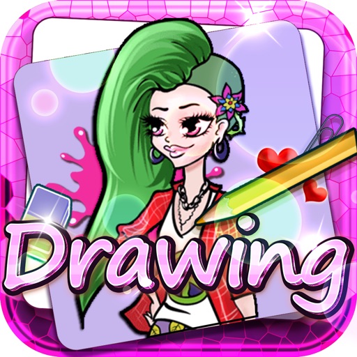 Drawing Desk Monster Dolls : Draw and Paint Designer For Coloring Book Edition icon