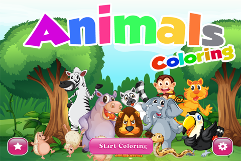 Animals Coloring Book For Kids - Preschool & Toddler Make Great Artwork FREE APP screenshot 2