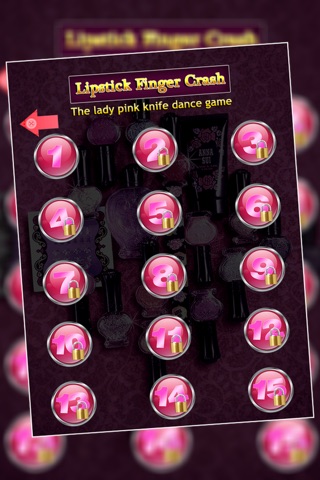 Lipstick Finger Crash : The lady pink knife dance game - Gold Edition screenshot 4