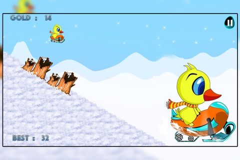 Chick Skidoo Fun Winter : The Brave Icy Frost Race screenshot 2