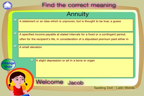 Spelling Doll English Words From Anglo Saxon Vocabulary Quiz  Grammar screenshot 3