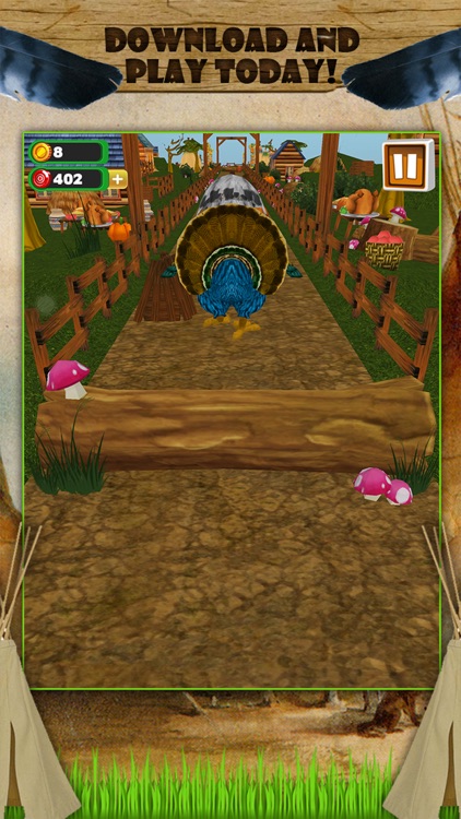 3D Turkey Run Thanksgiving Runner Game PRO screenshot-4