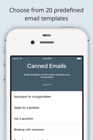 Canned Emails screenshot 2