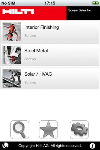 Hilti Screw & Nail Selector screenshot 2