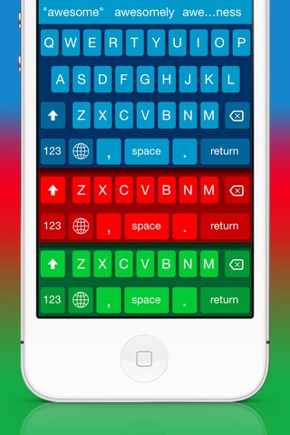 Color Keyboard – with Prediction: Beautiful Custom Keyboard for iOS8 screenshot 3