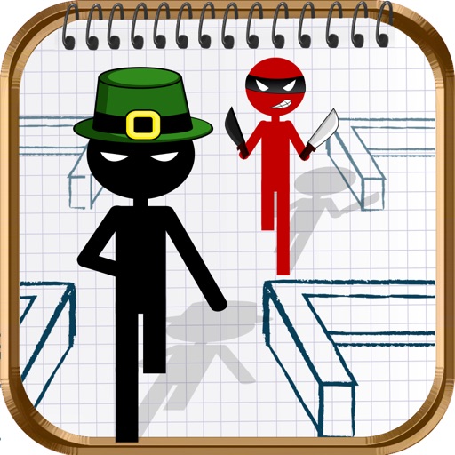 A Super Stick-Man Scary Maze Runner : Fleeing Knife Fighting Red ...