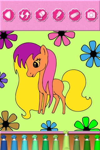 Pony Coloring Games for Girls: My Cute Pony Coloring Book for Little Kids and Toddler who Love Unicorn Ponies and Horse Games screenshot 2