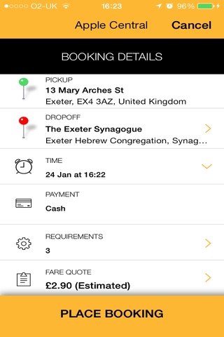 Apple Central Taxis Exeter screenshot 3