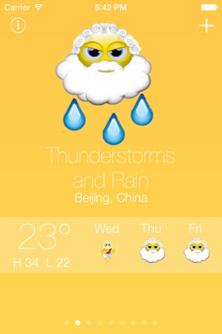 Emoji Weather - Fun emoji and emoticon weather reports and forecast screenshot 3