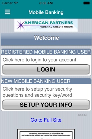 American Partners Federal CU screenshot 2