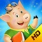 The three little pigs - preschool & kindergarten fairy tales book for kids HD