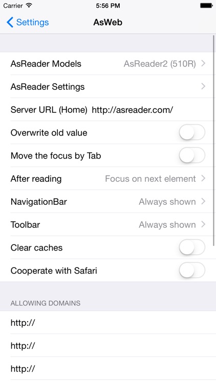 AsWeb - Web browser for AsReader