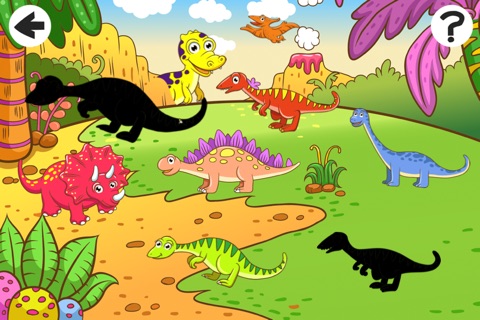 Animated Dino-saur Games For Baby & Kids: Colour-ing Book & Shadow Puzzle screenshot 2