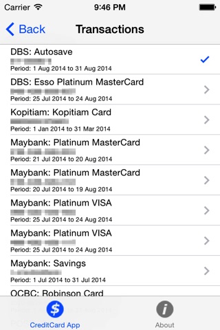 Credit Card App screenshot 2