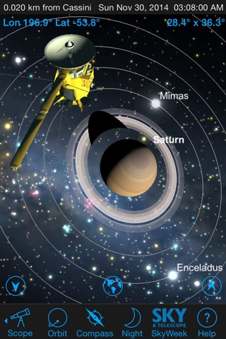 SkySafari 4 Plus: Map the Universe!  Discover Sun, Moon, Mars, Stars, Planets, and Satellites with your telescope and NASA space missions! screenshot 3