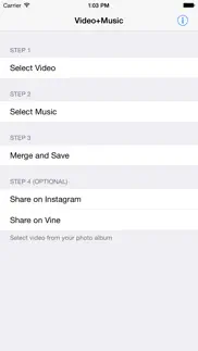 video+music - add music to video (for instagram & vine, etc.) iphone screenshot 1