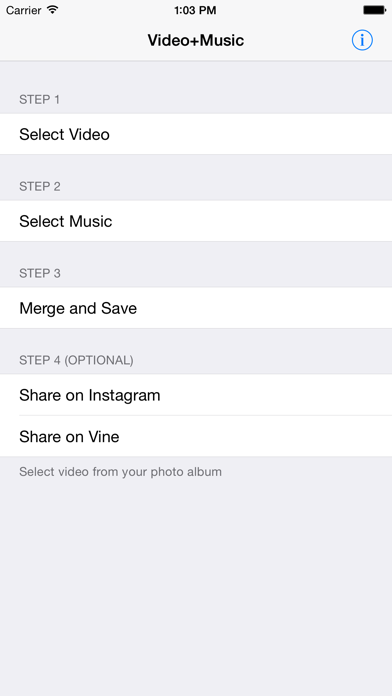 Video+Music - Add Music to Video, Special for Instagram Screenshot 1