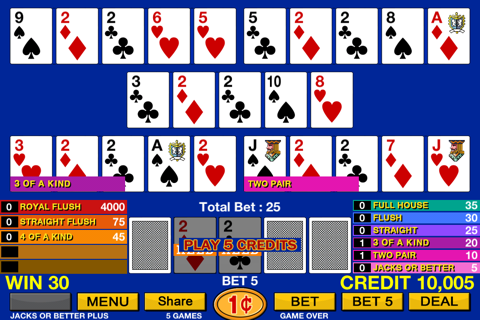 Multi Video Poker screenshot 3