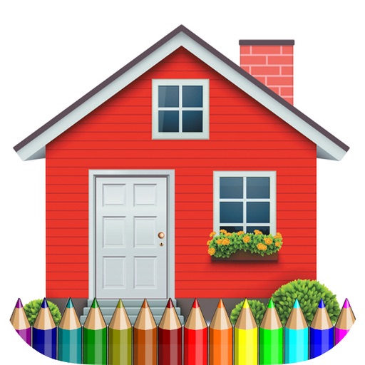coloring book the house free games for kids